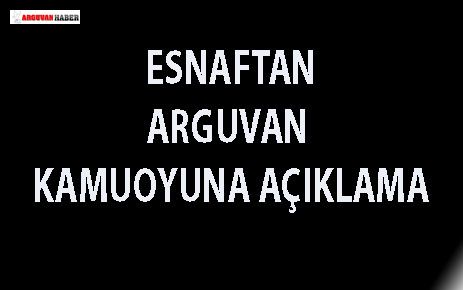 ARGUVANLI DEMİRCİ ESNAFINDAN KAMUOYUNA AÇIKLAMA