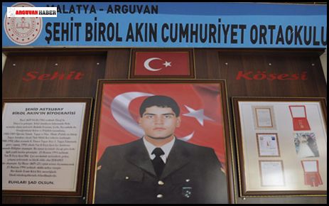 ARGUVAN CUMHURİYET ORTAOKULU ADI ARGUVAN ŞEHİT BİROL AKIN CUMHURİYET ORTAOKULU OLARAK DEĞİŞTİRİLDİ