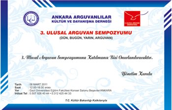 ANKARA ARGUVAN DERNEĞİNDEN SEMPOZYUM DAVETİ