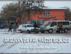 ARGUVAN’DA KAR YAĞIŞI BAŞLADI