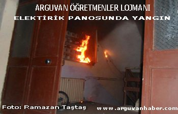 ARGUVAN ÖĞRETMENLER LOJMANINDA YANGIN ÇIKTI