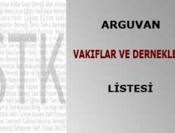 ARGUVAN VAKIFLAR VE DERNEKLER LİSTESİ