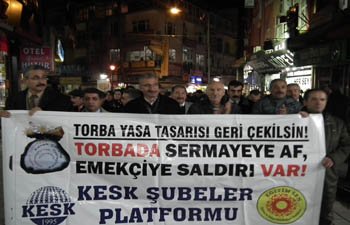 EMEKÇİLER TORBA'YA GİRMEYECEK!