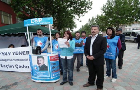 MALATYADA ESP TARAFINDAN DESTEKLENEN AYHAN YENER ÇADIR KURDU 