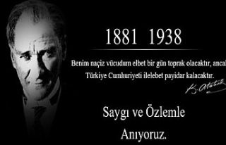 ULU ÖNDER ATATÜRK'Ü SAYGIYLA ANIYORUZ