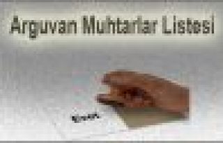 ARGUVAN  MUHTARLAR LİSTESİ