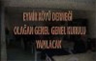 EYMİR KÖYÜ DERNEĞİNİN OLAĞAN GENEL KURULU 20...