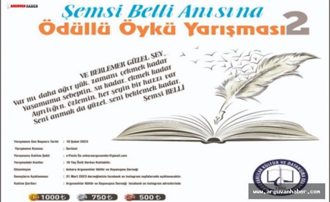 ŞEMSİ BELLİ ANISINA ÖDÜLLÜ ÖYKÜ YARIŞMASI DÜZENLENDİ