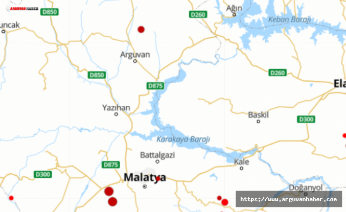 MALATYA VE ÇEVRESİNDE DEPREMLER DEVAM EDİYOR